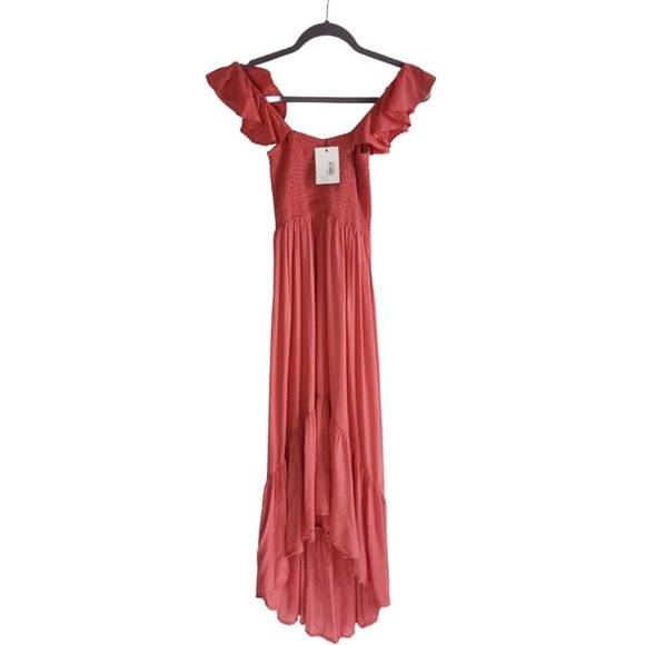 Area Stars Coral Bella High Low Maxi Dress Size Small NWT - Picture 2 of 5